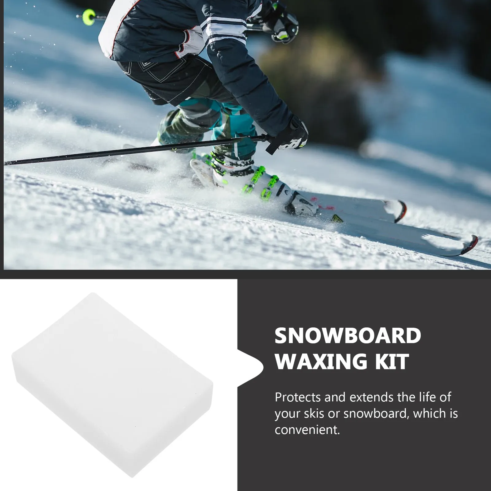 

Snowboard Wax Single Easy Apply Clean Convenient Speed Enhance Ski Wax Skateboard Waxing Performance Protector