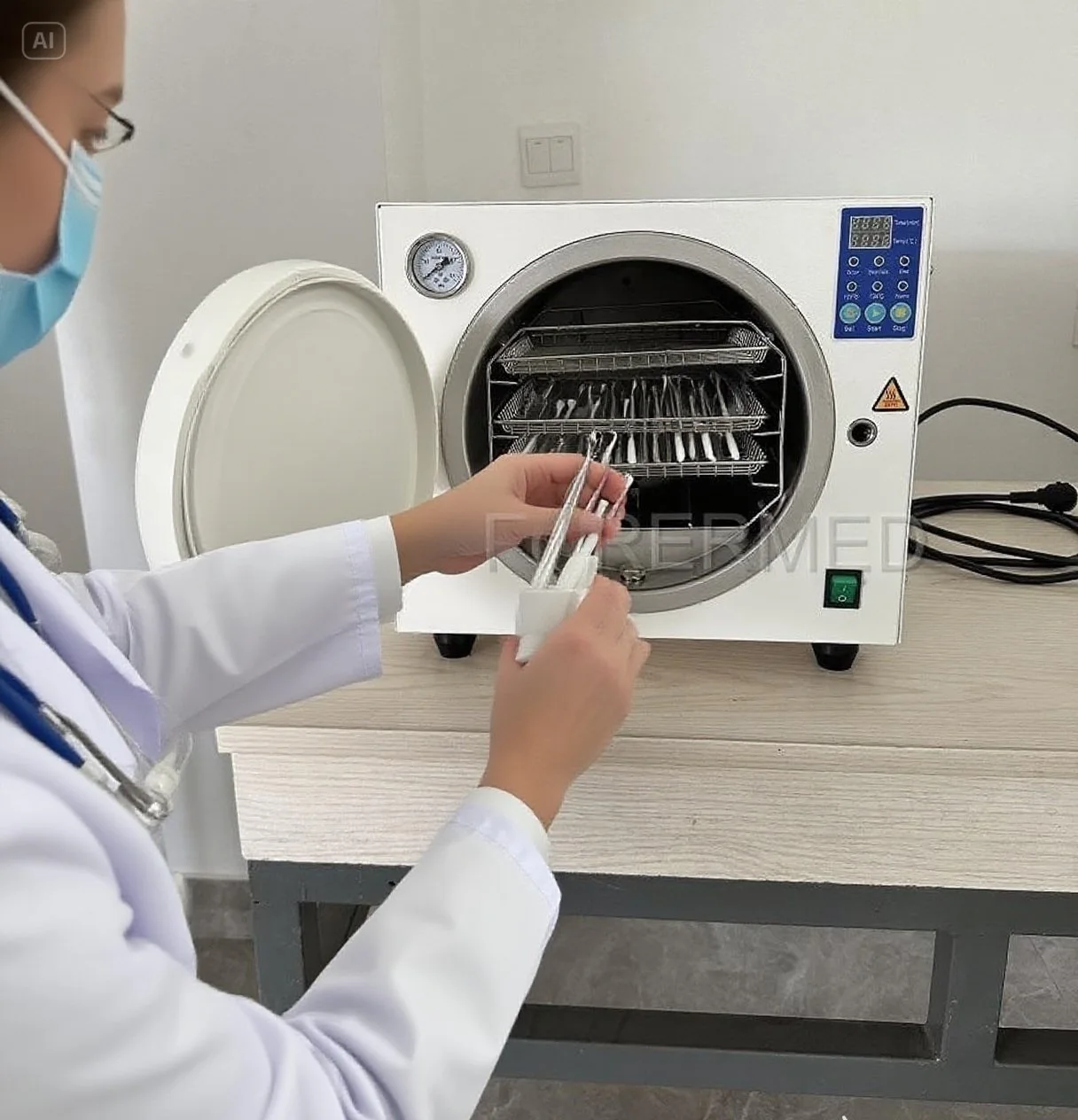 Dentl Autoclave Sterilization Machine Sterilization Box Denta Instruments Class N Series 18L Autoclave