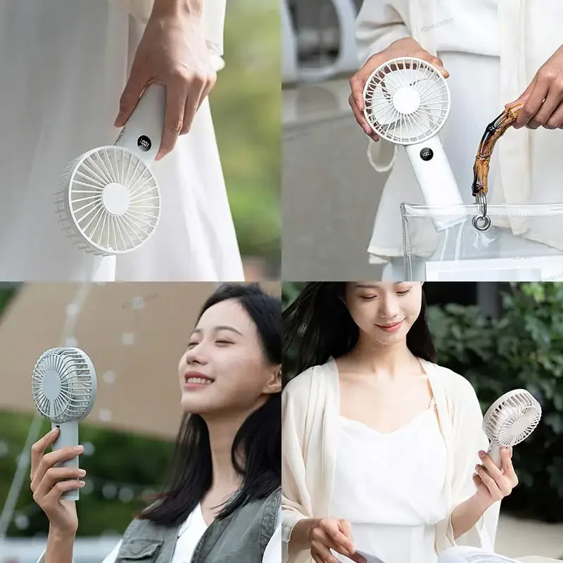 

New Handheld Personal Fan Portable Mini USB Hand Fan 3600mAh Rechargeable Mini Fan with Stepless Speed Control Display Nightligh