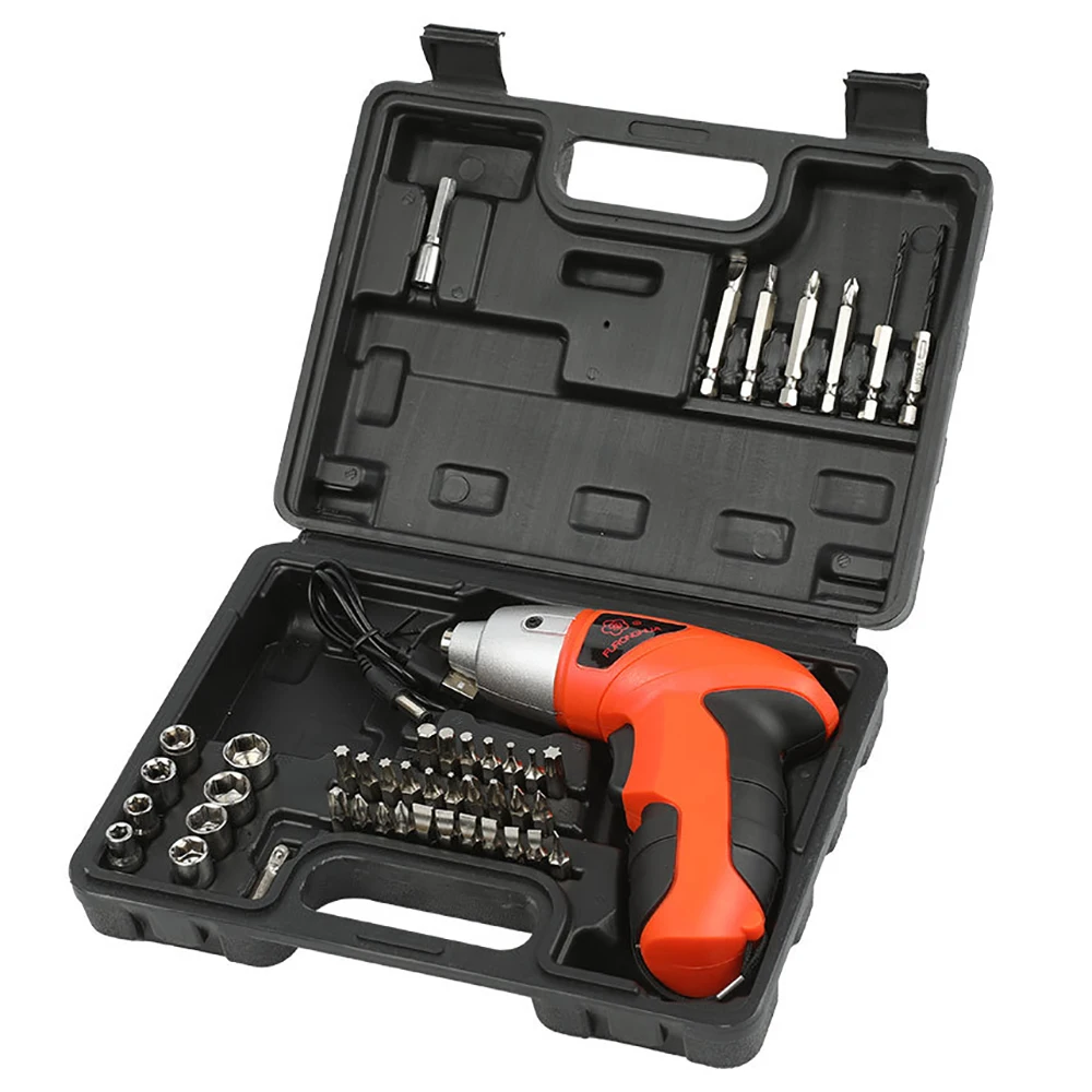 46 قطعة 3.6 فولت الحفر الكهربائية طقم أدوات كهربائية لاسلكية الصيانة المنزلية إصلاح 200 مللي أمبير بطارية ليثيوم مفك منزلي صغير #4