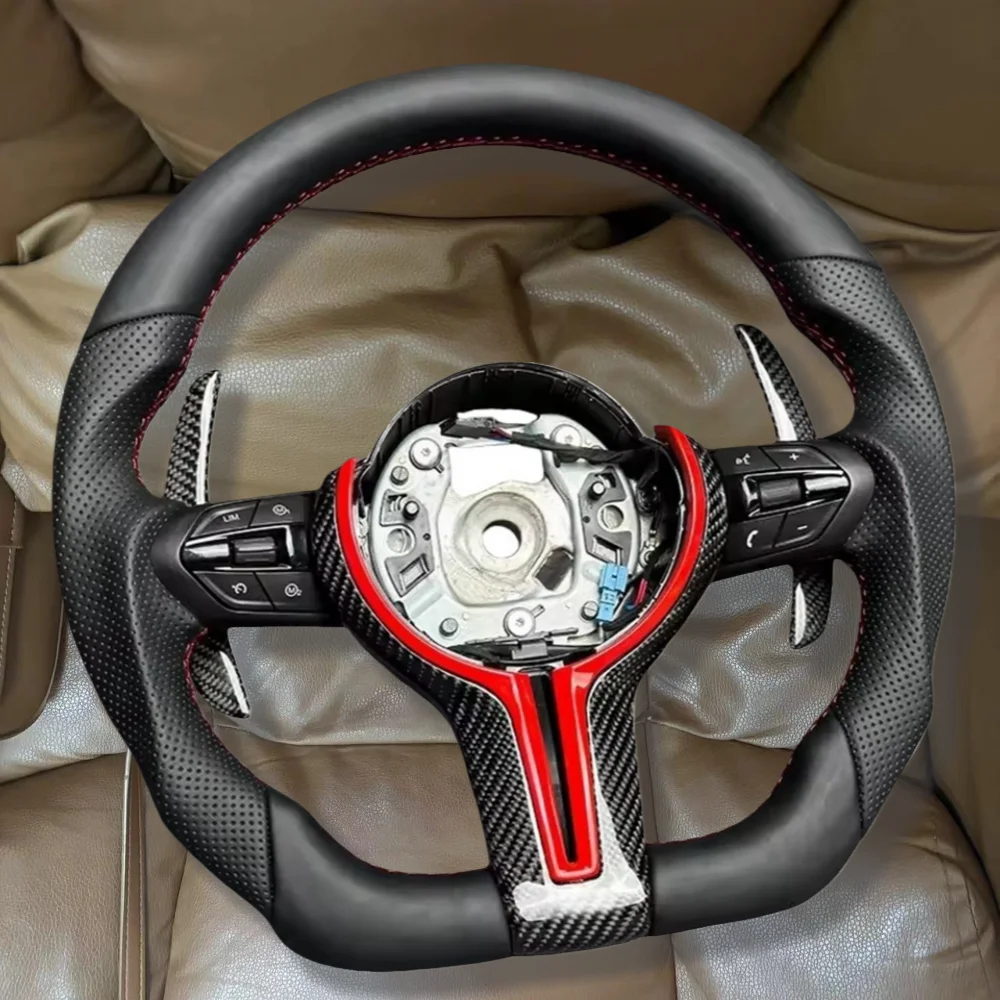 Custom F01 F06 F10 F11 F12 F21 F22 F25 F26 F30 F31 F32 F33 F34 F36 M3 F80 M4 F82 M5 M Sport F90 Steering Wheel For BMW F20