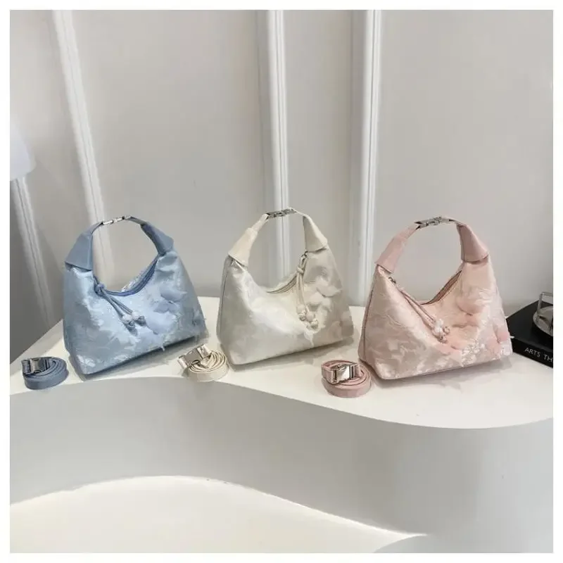 

2025 Summer New Chinese Style Fine Embroidery Ladies Handbags Fashion Shoulder Bag Crossbody Daily Party Tote Handbag For Women