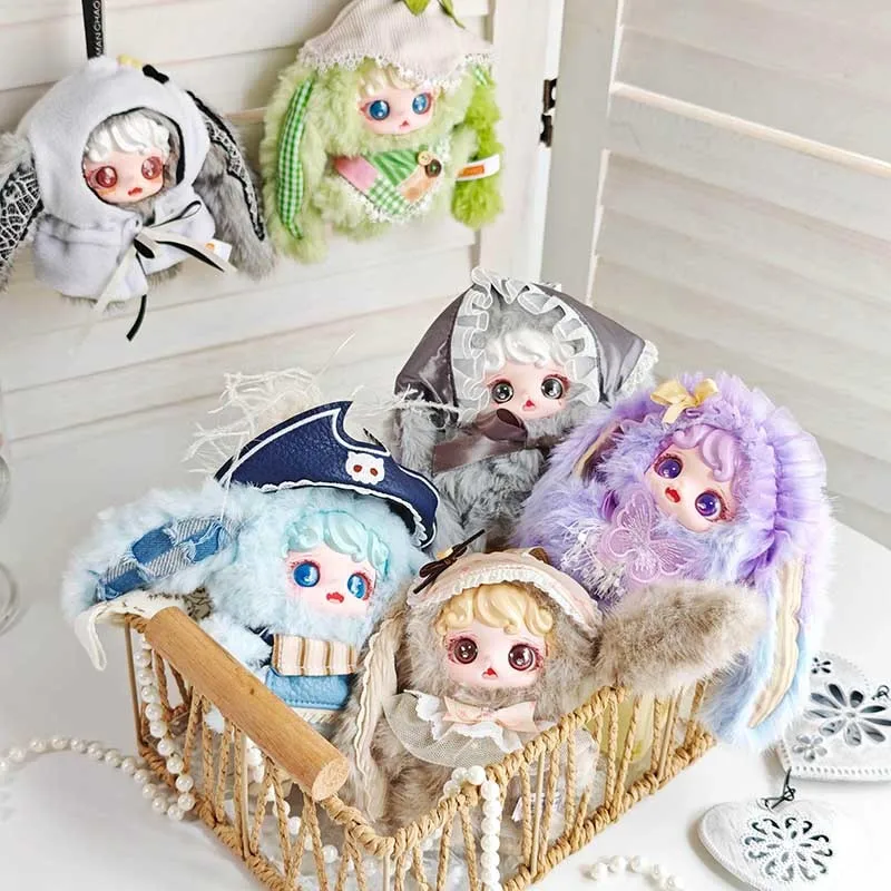 

100% Genuine Man Chao Mioco Plush Blind Box Doll Keychain Bunny Dreamhouse Cute Stuffed Rabbit Pendant Collectible Toy For Girls