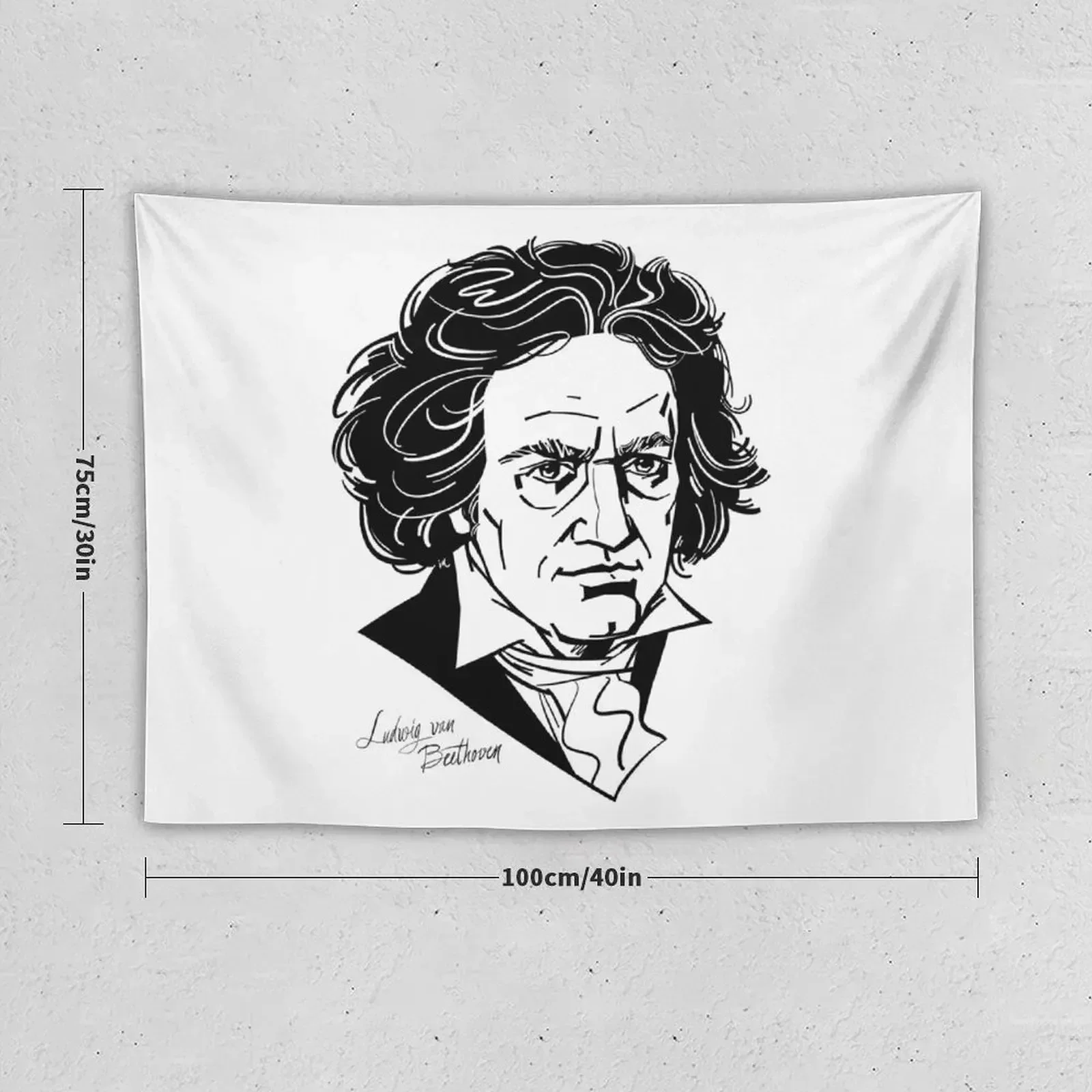 Ludwig van Beethoven Tapestry Wall Art Wall Carpet Wall Hanging Aesthetic Room Decorations Tapestry