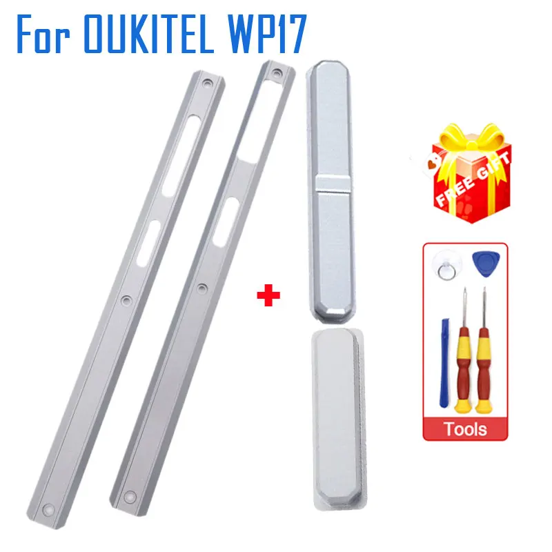 

New Original Rear Cover Battery Cover Aluminum Piece Left And Right Decorative Parts+Volume Button SOS Button Parts For Oukitel