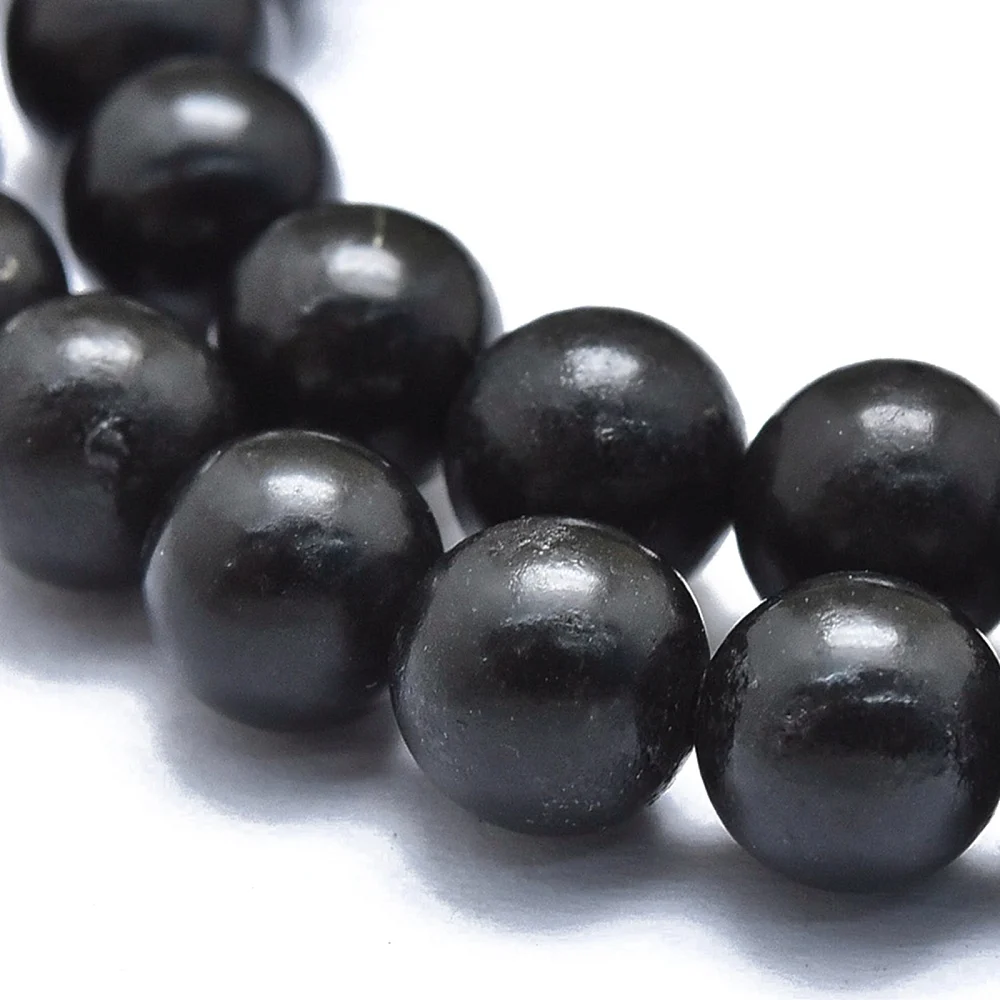 

2 Strands Natural Shungite Round Gemstone Beads Strands, Multiple Sizes 6mm 8mm 10mm 12mm for Necklace Bracelet Jewelry Making