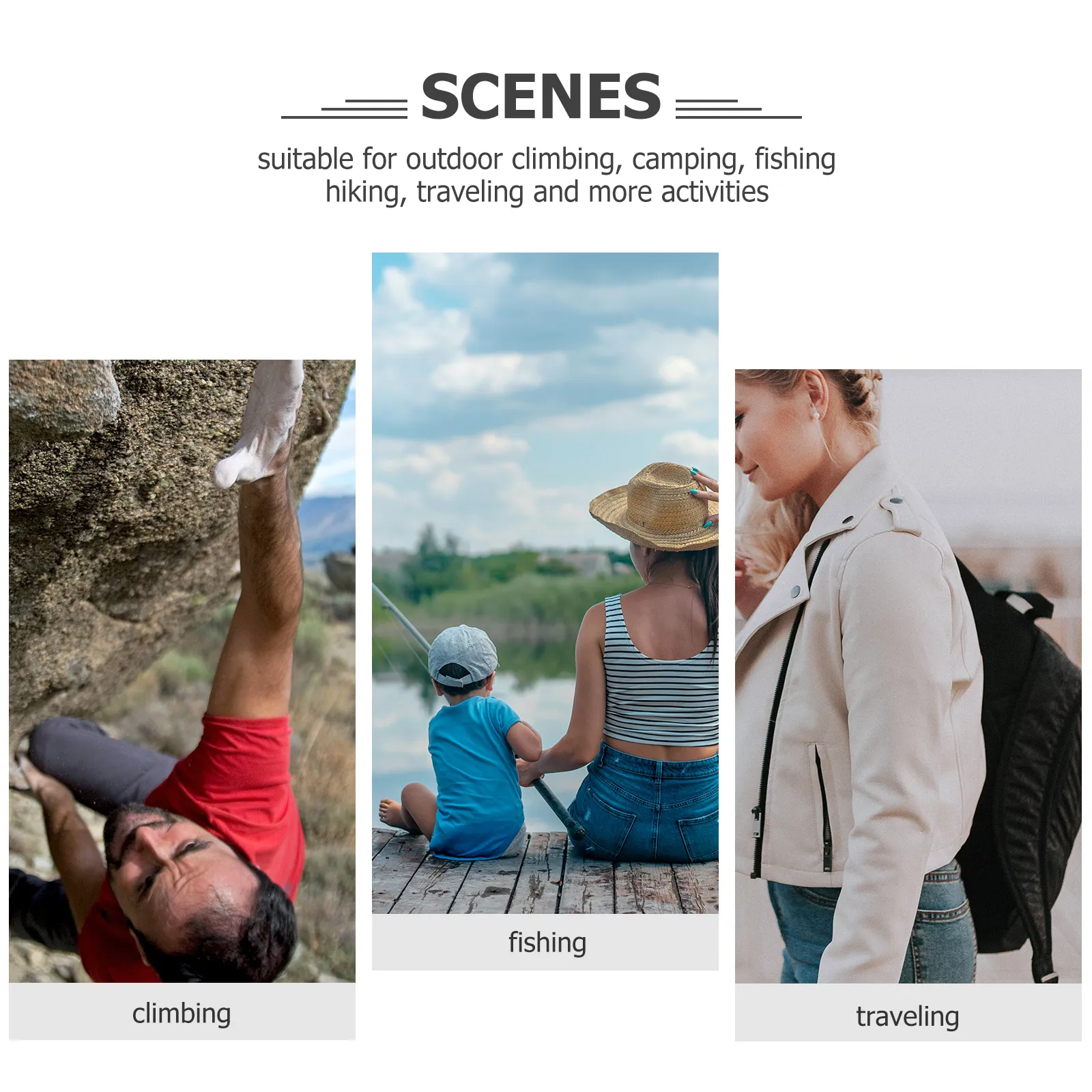 

Adjustable Multi-Function Climbing Carabiner Lightweight Durable Backpack Buckle For Keys Outdoor Hiking Camping Sport Reel
