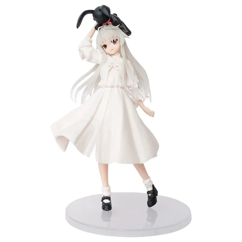 Kasuvano Sora Anime japonés Kawaii Girl vestido blanco de pie PVC modelo de colección juguetes figura