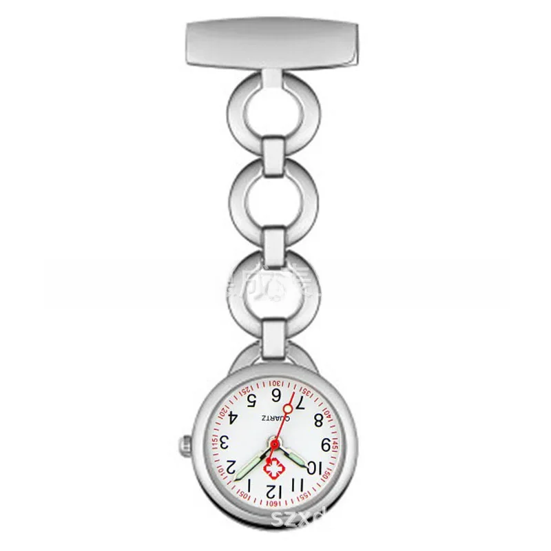 Venta al por mayor Reloj de bolsillo para enfermera con DiamondsF008Rectangular Reloj de pecho Reloj de examen creativo para estudiantes Tendencia de moda de alta gama