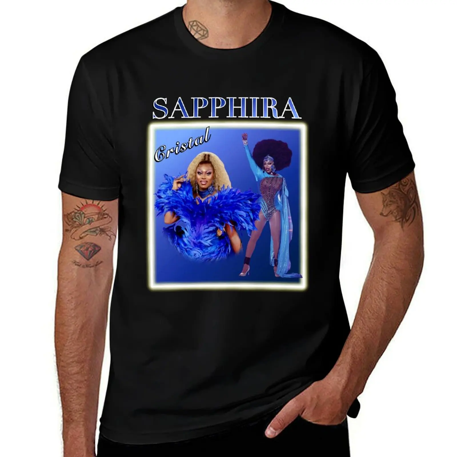 

Sapphira Cristal Drag Race Queen T-Shirt graphic t shirts for man man t shirt cotton men t shirt cotton 100% T-Shirt