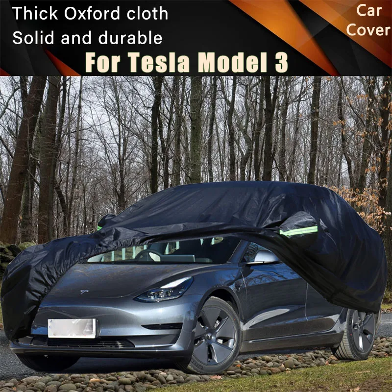 

For Tesla Model 3 Car Full Outer Covers Outdoor Waterproof Dustproof Sun Rain Snow Protection Exterior Car Accessories