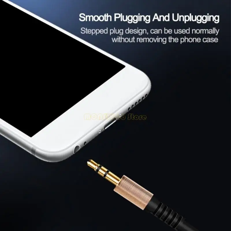 F62C 3.5mm ~ 3.5mm 수컷 플러그 사운드 케이블 유연한 스프링 케이블 보조 보조 자동차 라인