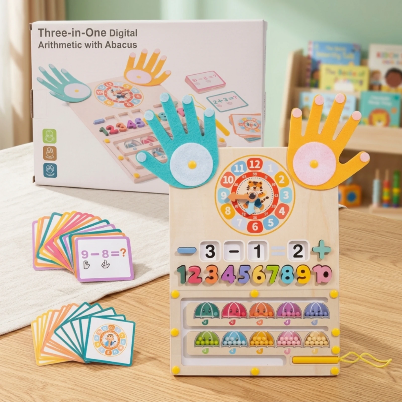 wooden-math-board-with-clock-multifunctional-wooden-math-learning-board-learning-center-allall-in-one-educational
