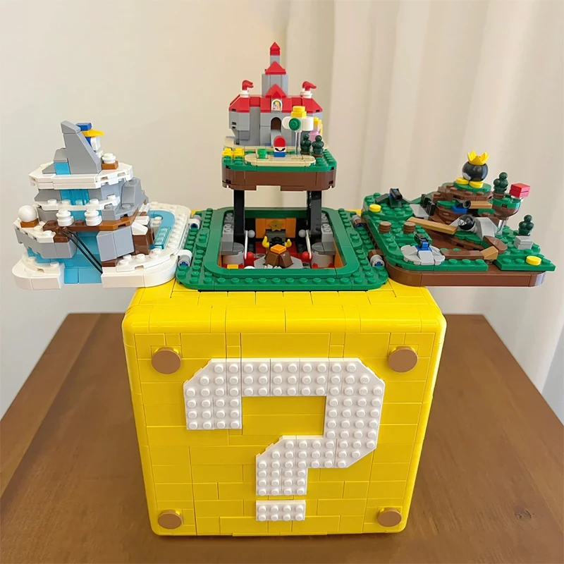 

Creative 2064PCS Game Props 64 Question Mark Block Building Blocks Assembly Bricks Educational Toys Gifts For Boys Adult Friends