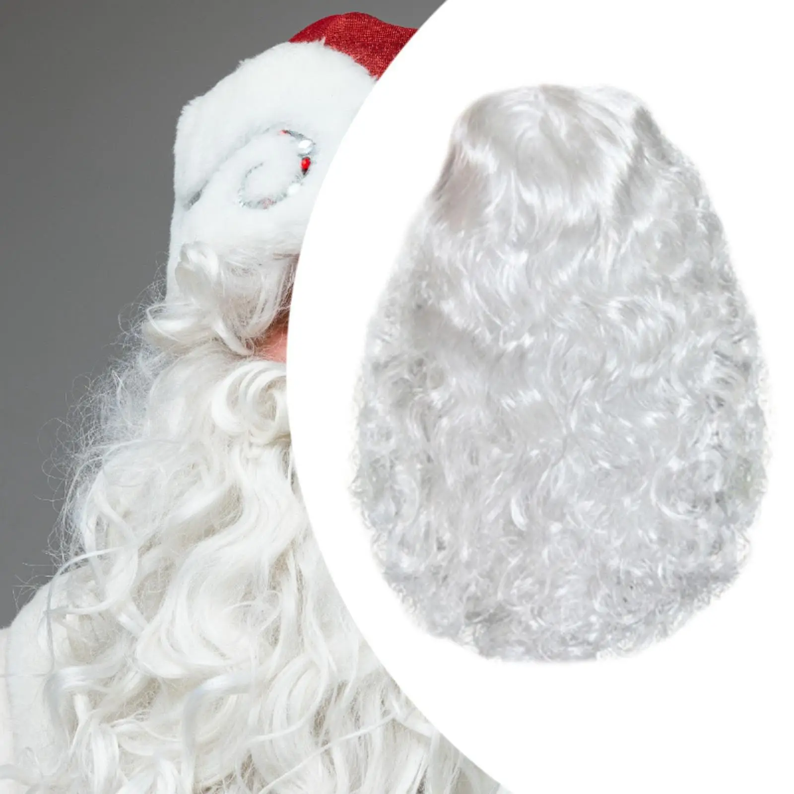باروكة أزياء سانتا المرحة لعيد الميلاد من أجل الدعائم الكرنفالات التنكرية للعب الأدوار
