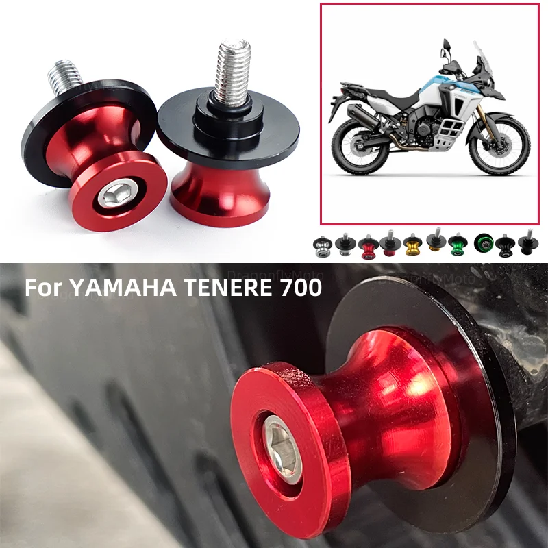 

TENERE700 Swingarm Slider Spools For Yamaha TENERE 700 Tenere700 2019 2020 2021 2022 Motorcycle 6MM Swing arm Stand Screws LOGO