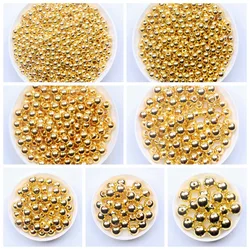 바느질 액세서리 및 보석 만들기를위한 3mm-12mm 골드/실버 느슨한 금속 부드러운 스페이서 비즈