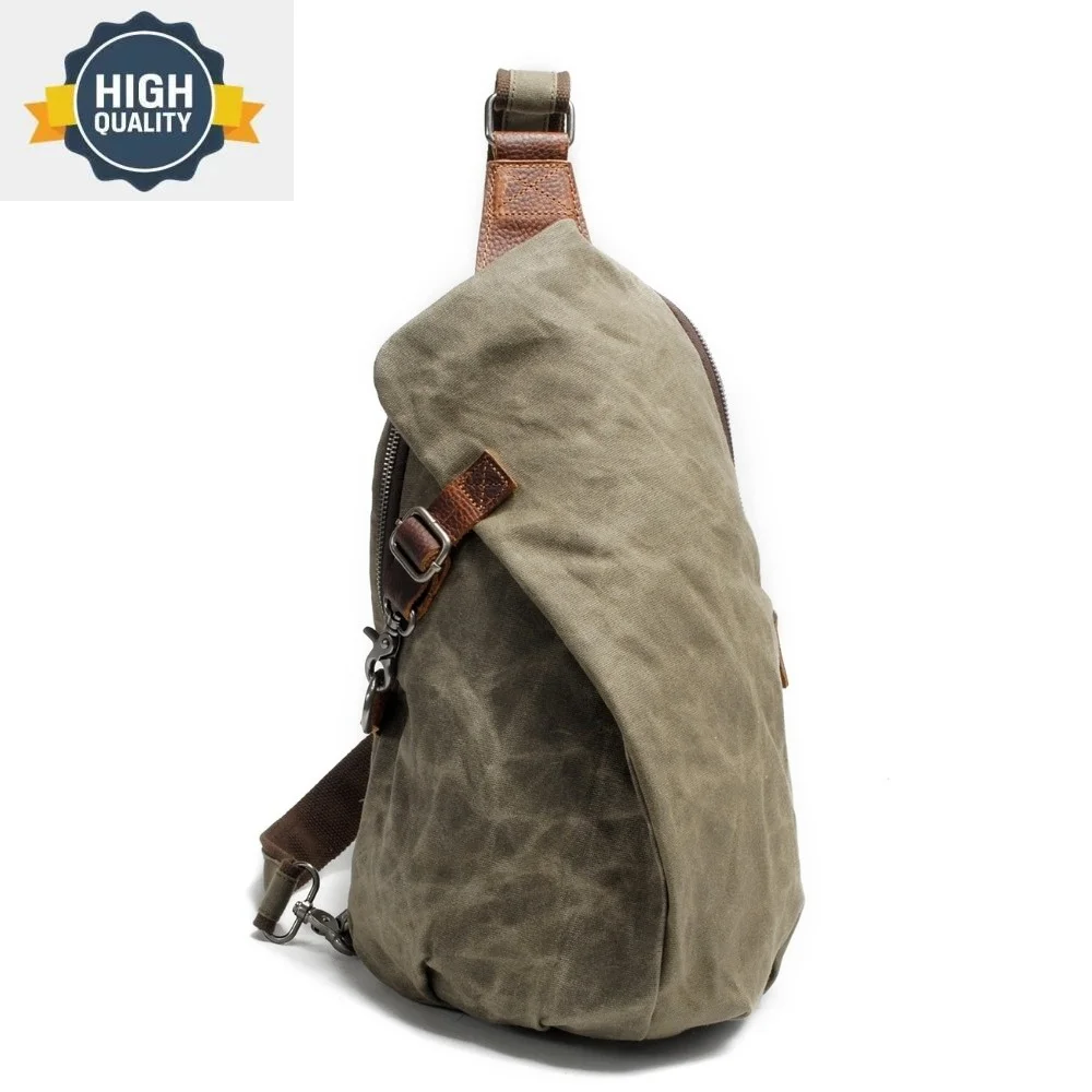 

Chest Theft Anti Bag Vintage Canvas Men Shoulder Leisure Crossbody School s Hobo Style Small Youth Waterproof Travel s