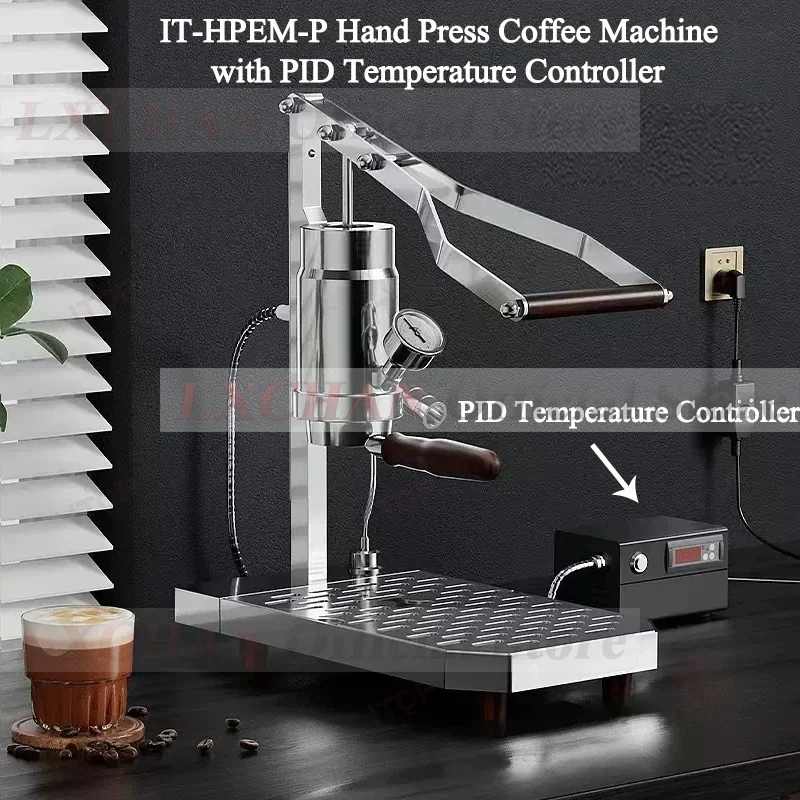 

HomeWise HPEM-2-P Hand Press Coffee Maker With PID Temperature Control 9 Bar Constant/Variable Pressure Lever Espresso Coffee