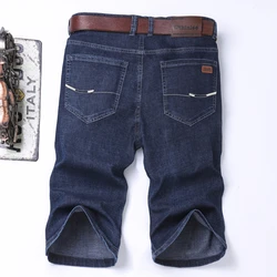 Summer Clothes Men's Denim Shorts Straight Casual Fashion Business Male Short Pants Casual Stretch Male Soft Jeans