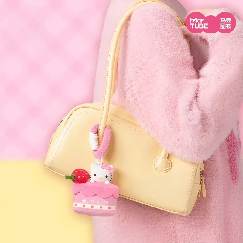 Hello Kitty Sweet Workshop Series Plush Scented Mystery Cute Collectible Keychain Bag Charm Decor for Women Girls Fragrant Gift