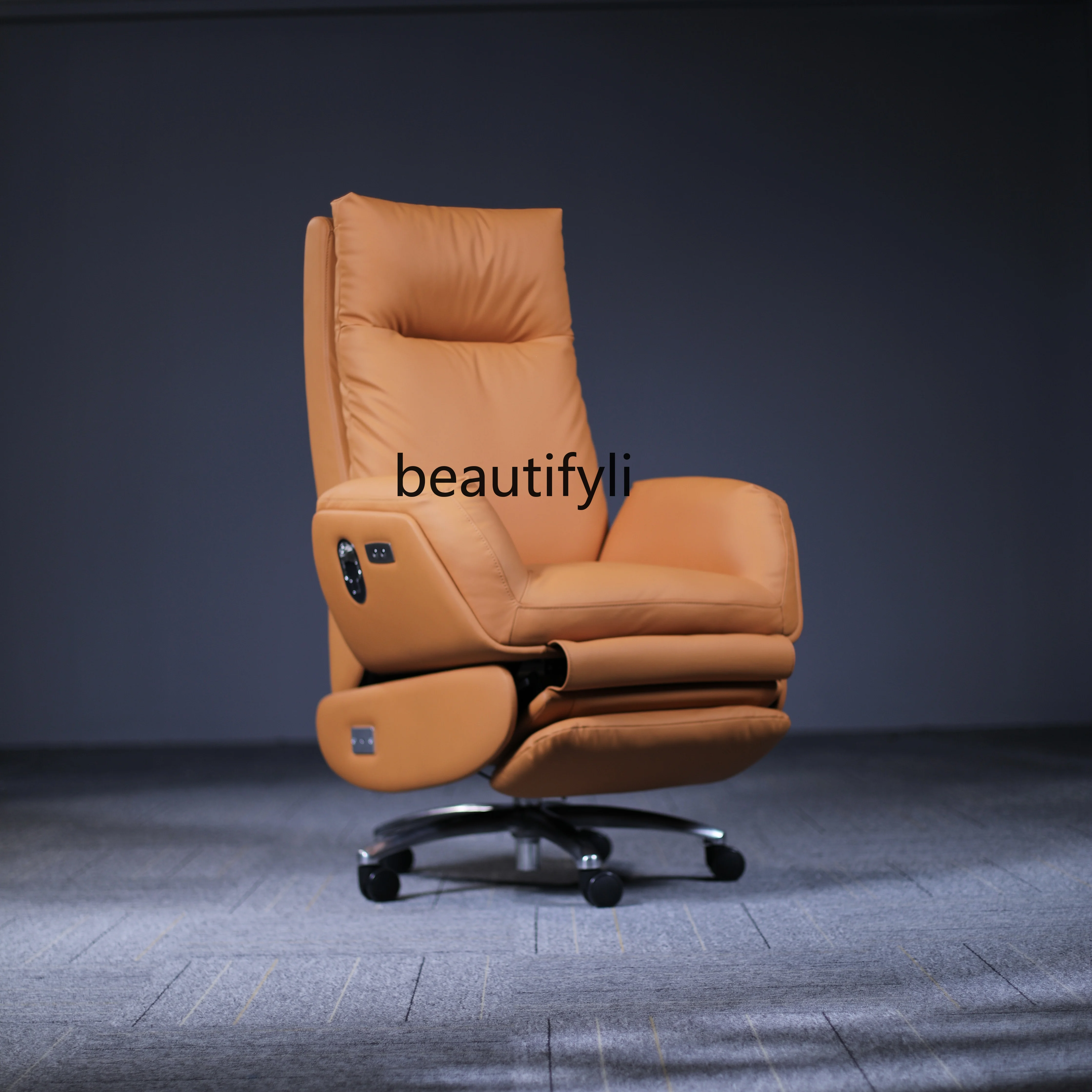 Executive Chair Electric Office Chair Leather Sofa Chair Living Room Study Computer Chair Lunch Break Chair