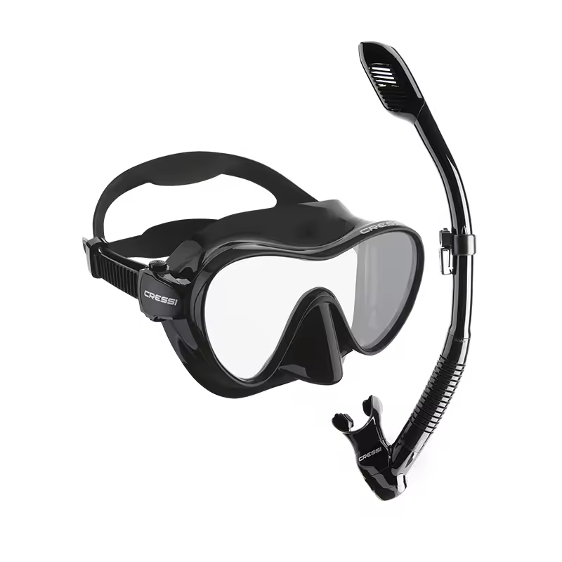 Diving Mask Dry Snorkel Framless Shiny Silicone Scuba for Adults