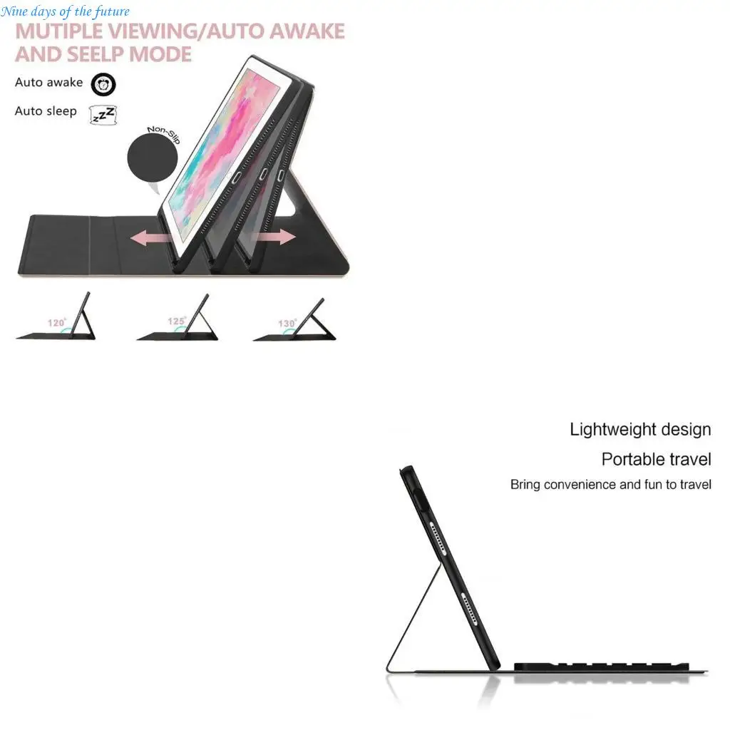

Защитный чехол-подставка для планшета с противоударной магнитной клавиатурой, 12,1 дюйма E65A