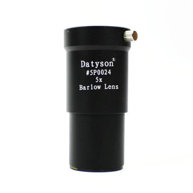 Datyson Astronomical Telescope Double 1.25 Inches Black Dog Series 5X Metal Barlow Mirror Lens 5 Times Barlow Lens