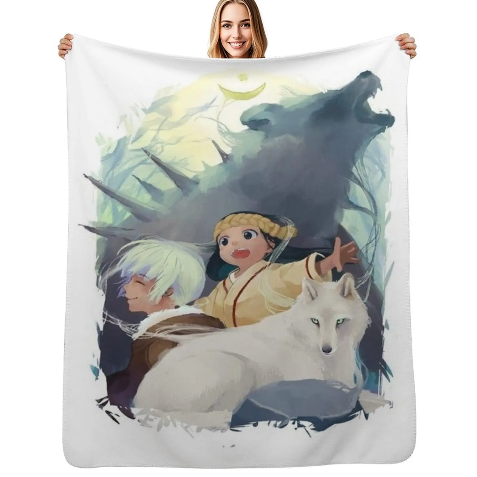 

Fumetsu no anata e Fushi - To your eternity Fushi Throw Blanket Spring Fall Cozy Throw Blanket for Couch