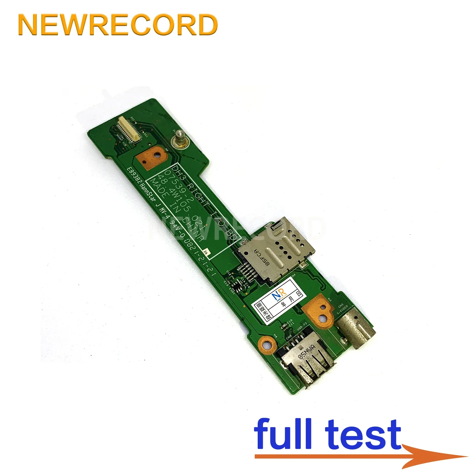 

For Dell M1530 USB 07539-2 Card Reader S-Video Port Board 48.4W105.021 Free shipping