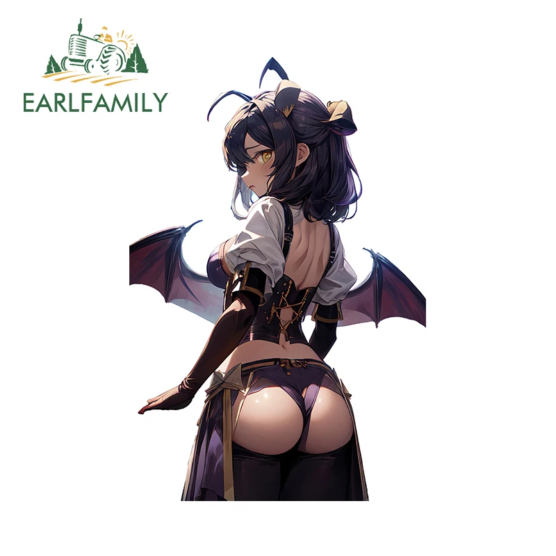EARLFAMILY 13cm x 8.7cm Original Hiiragi Utena Car Stickers NSFW Booty Devil Girl Hentai Decals Waterproof Creative Graphics