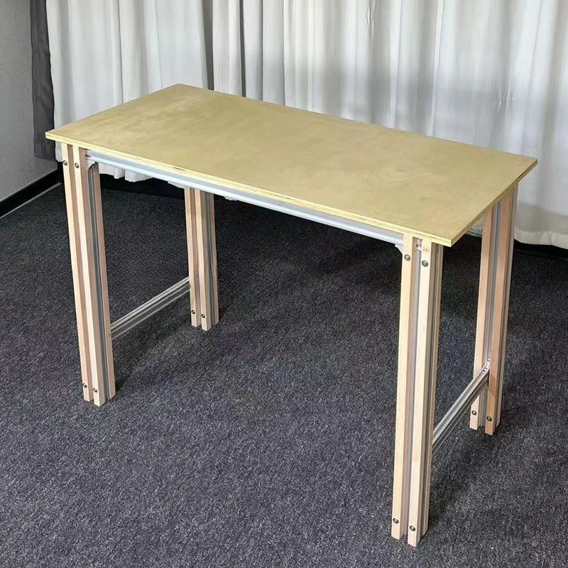 

Solid wood aluminum profile desk, minimalist study desk, small apartment computer desk