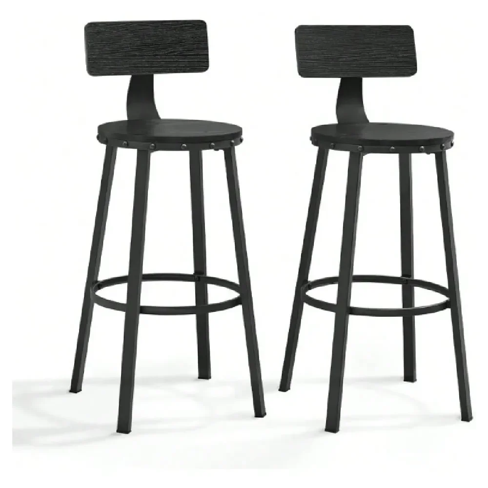 

Барные стулья Sillas Para Barra Alta, набор из 2 штук, барные стулья для высоких столов, 28,9 дюймов, стулья для барной стойки со спинкой для столовой зоны K