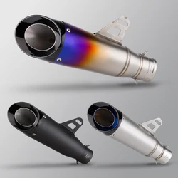 Project Motorcycle Exhaust Modified Stainless Muffler for YZF R15 FZ6 R3 MT07 ZX25R Z750 Z900 RS457 CBR300R GY6 TANK200 NMAX155