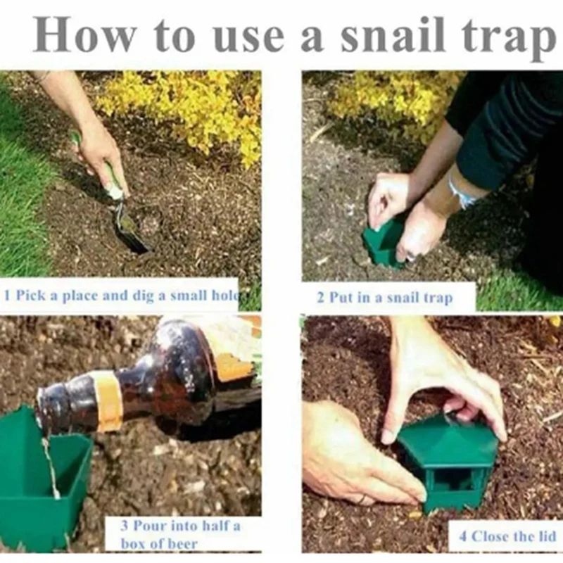 Trampas para caracoles Trampas para caracoles ecológicas para atrapar lesmas Colector de caracoles, seguro para niños y jardinería de mascotas