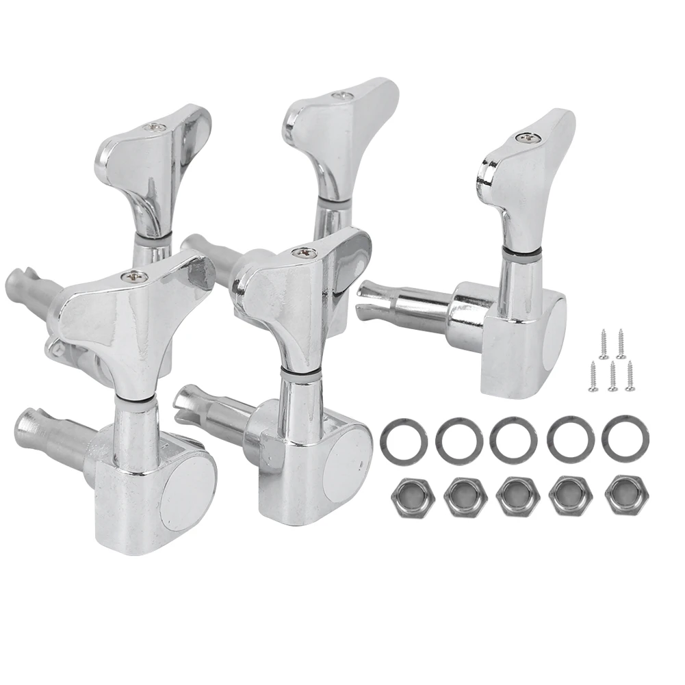 Bass Tuners Set String Knob 5‑String Alloy Enclosed Winding Musical Instrument Accessories