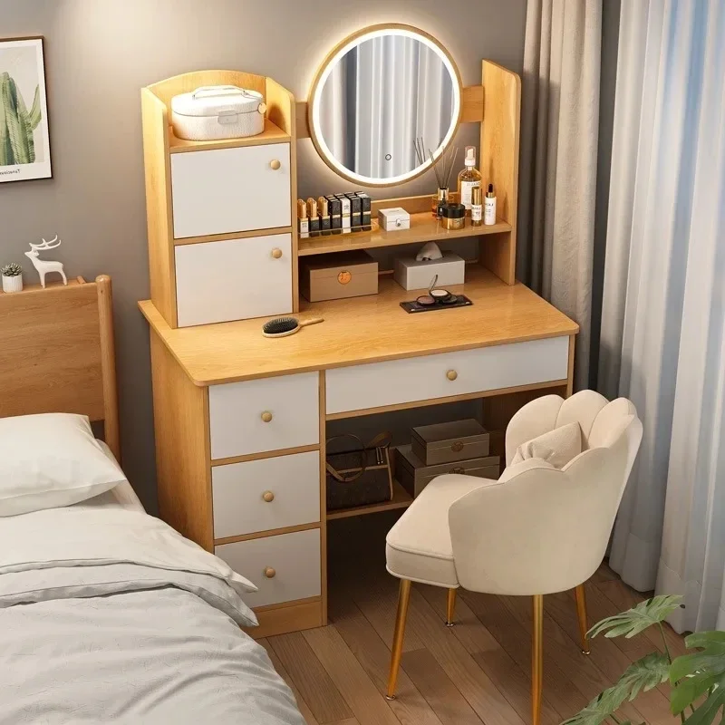 Drawer Container Vanity Table Mirror Chair Near Bed Dresser European Luxury Girl Coiffeuses De Chambre Home Decoration