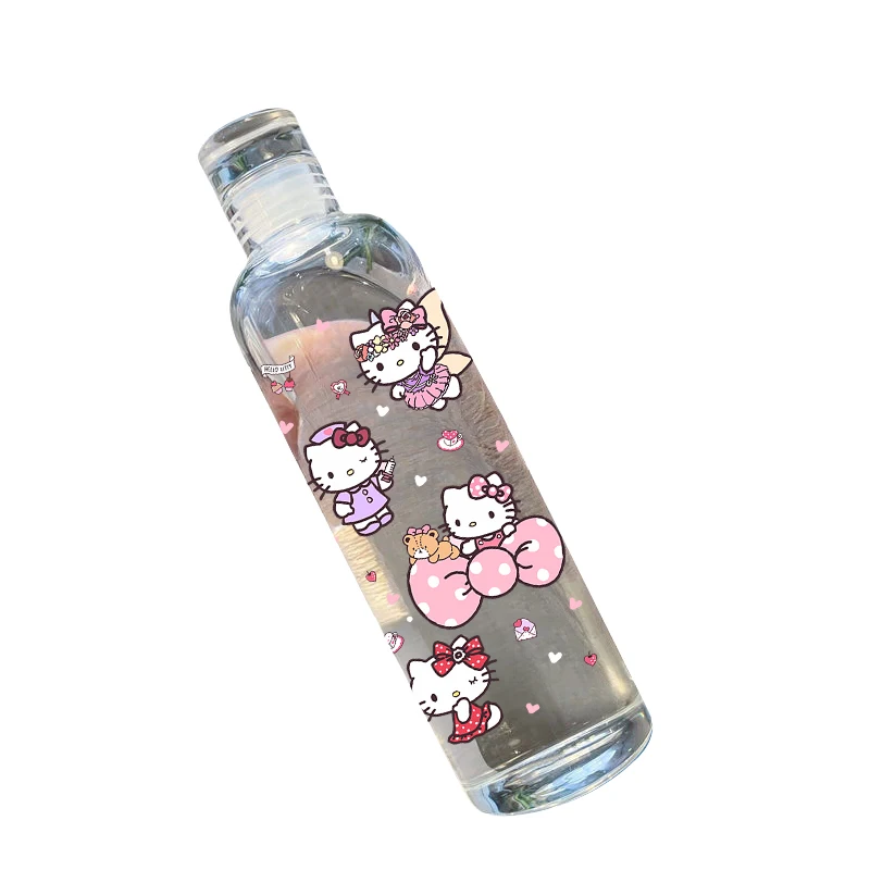 Heiiokitty Cute Pattern Child Cartoon Niche Cup Good-Looking Transparent Anime Scaled Cup Girl Kawaii Large Capacity Gift 500ml