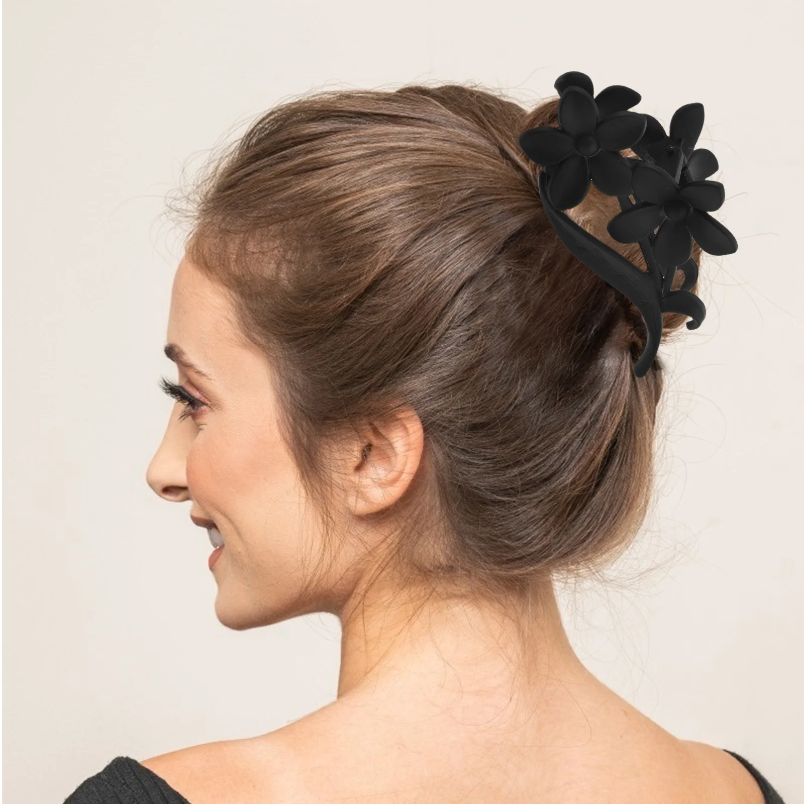 

4Pcs Vintage Matte Flower Claw Clips Non Slip Hair Accessories Secure Hold for Thick Thin Hair Christmas Party