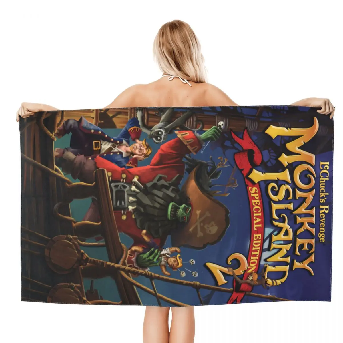 The Secret Of Monkey Island Absorbent Microfiber Bath Beach Towel Quick Drying Adventure Action Game Bathroom Sauna Towels