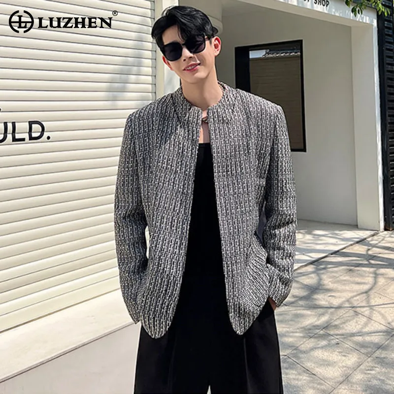 

LUZHEN Men's Cardigan Spring Clothing 2024 New Korean Style Trendy Elegant Casual Coat High Quality Stylish Male Jacket LZ3643