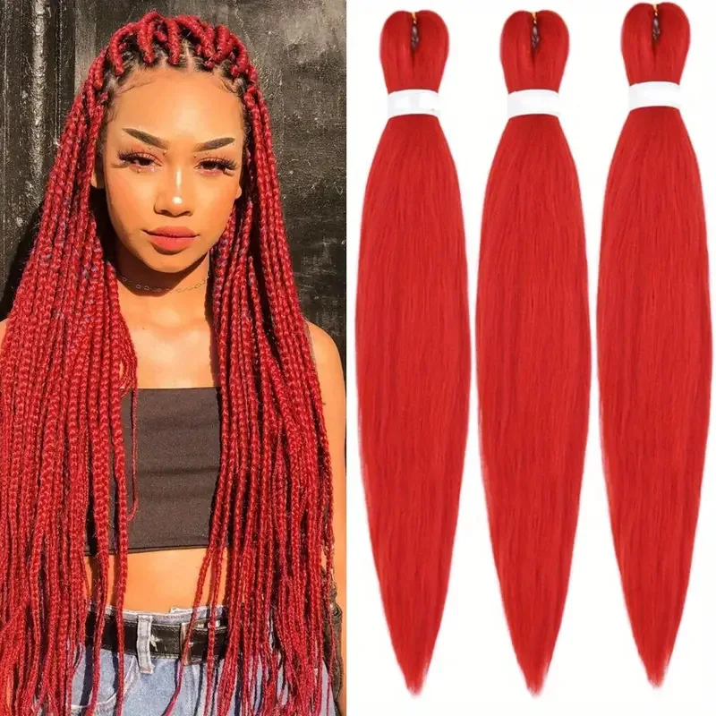 Synthetic Pre stretched Braiding Hair, 26 Inches Braids Hair Extensions, 1 Pack Yaki Texture Braiding Hair Pre stretched