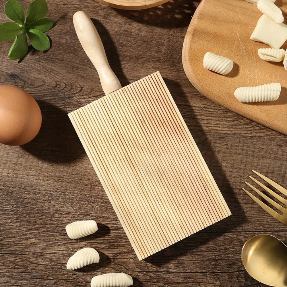 Practical Wooden Wooden Noodles Board Macaroni Making Handmade Pasta Tray Baking Tools Gnocchi Roller
