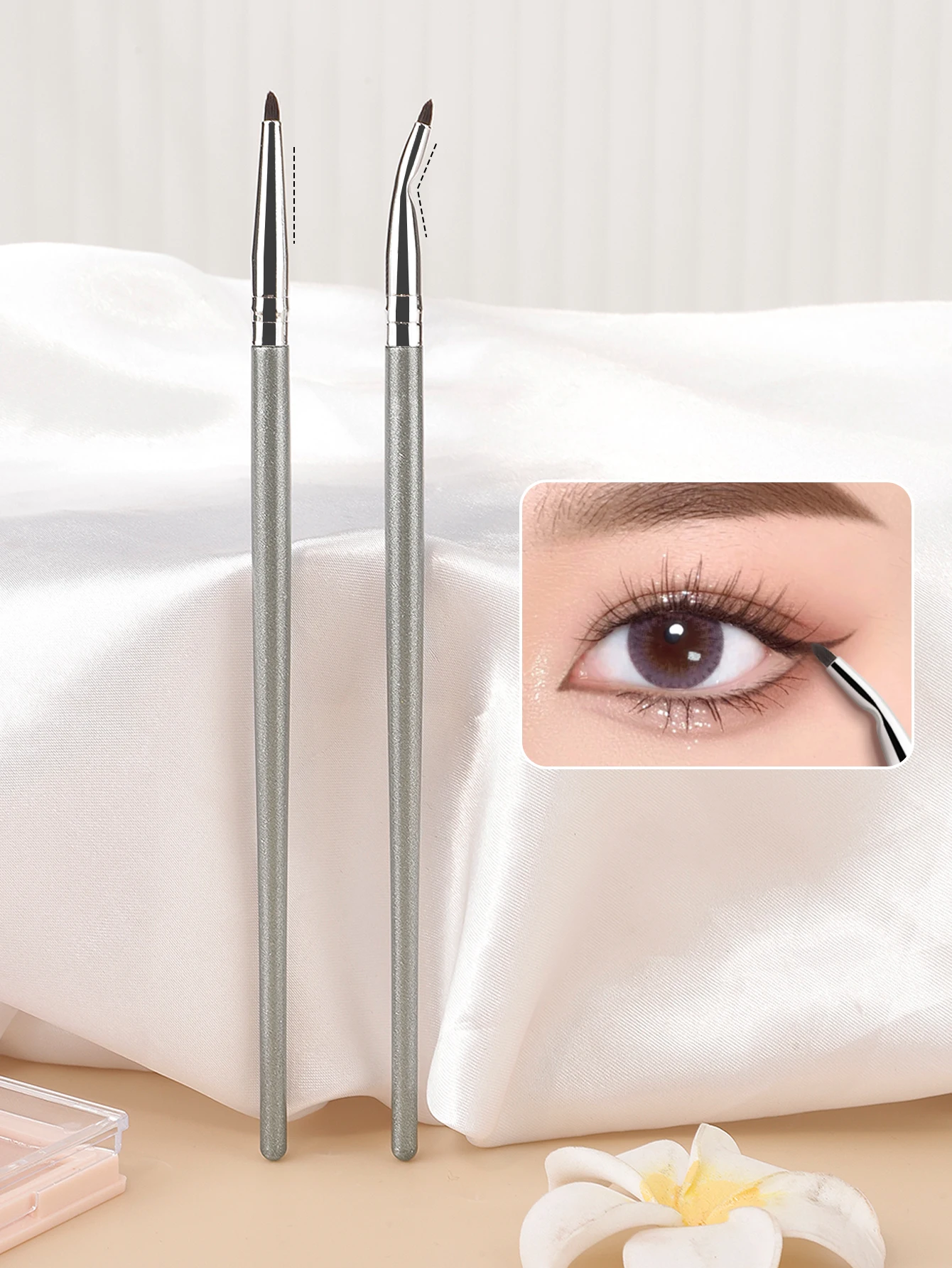 فرشاة تحديد العيون بزاوية واحدة متعددة الوظائف، فرشاة دقيقة، فرشاة كونسيلر لرسم دودة القز تحت الجفن لتمزق تفاصيل العين #3