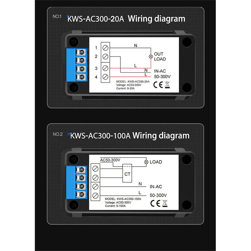 Вольтметр Амперметр переменного тока 50-300 В KWS измеритель мощности энергии светодиодный цифровой ваттметр переменного тока Электрический измеритель с функцией сброса 0-A