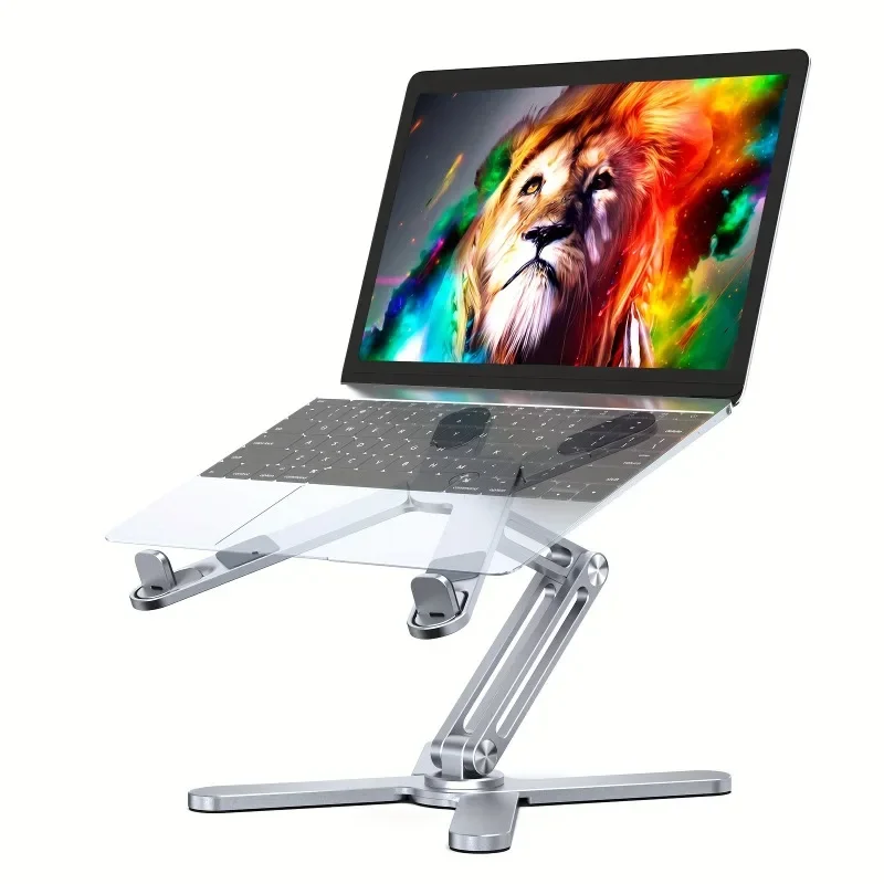 Portable Aluminum Alloy Tablet Bracket Foldable Telescopic Laptop Desktop Stand 360° Rotation Lifting Notebook Table Holder