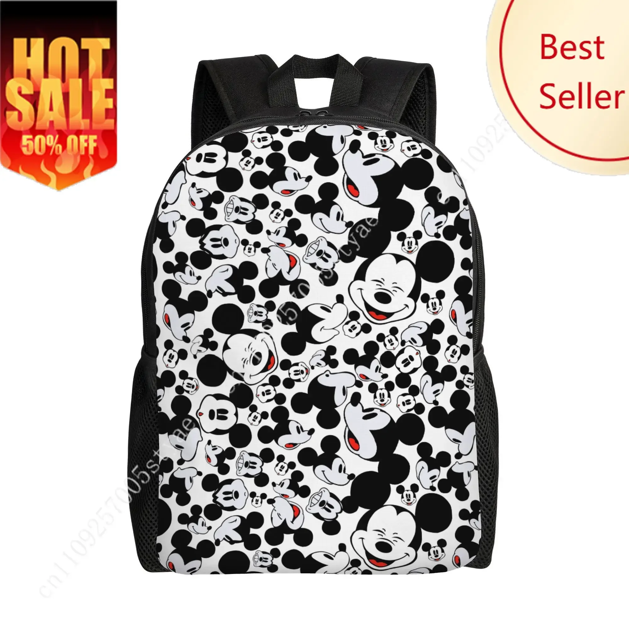 

Mickey Mouse Classic Backpack Disney Cartoon Decorate Fabric Bags Design Your Photo Logo Text Party Holiday Custom Gifts