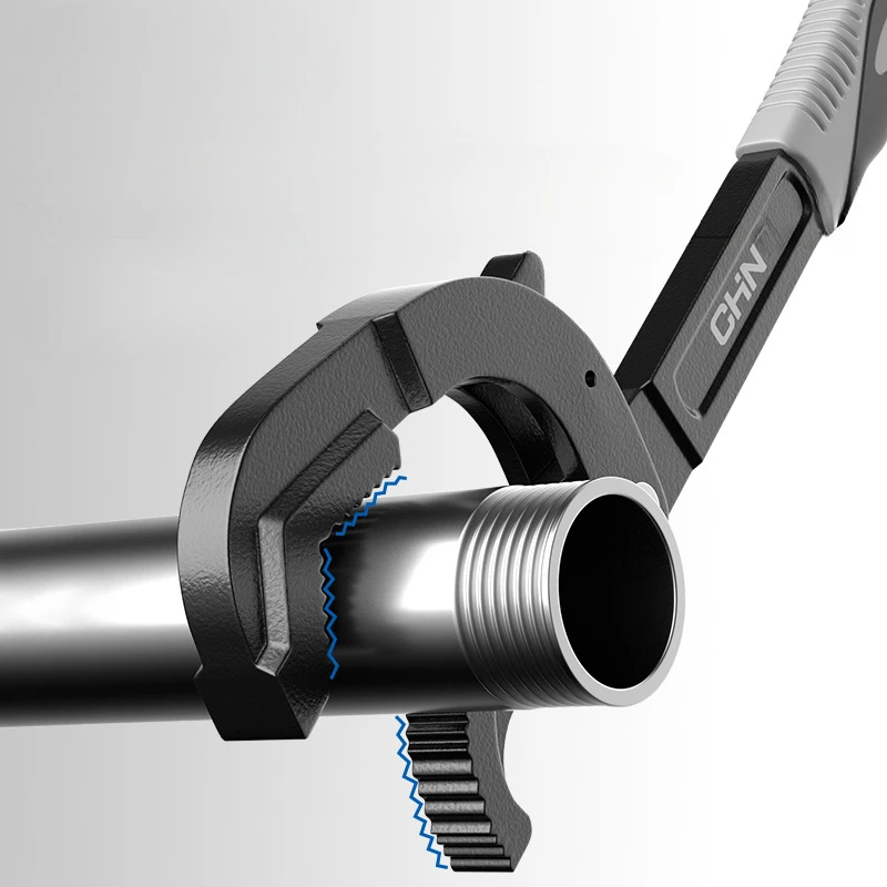 Chave Universal Open End Grau Industrial Chave Ajustável Multifuncional Auto-bloqueio Pinça de Banheiro Ferramentas de Reparo de Tubos