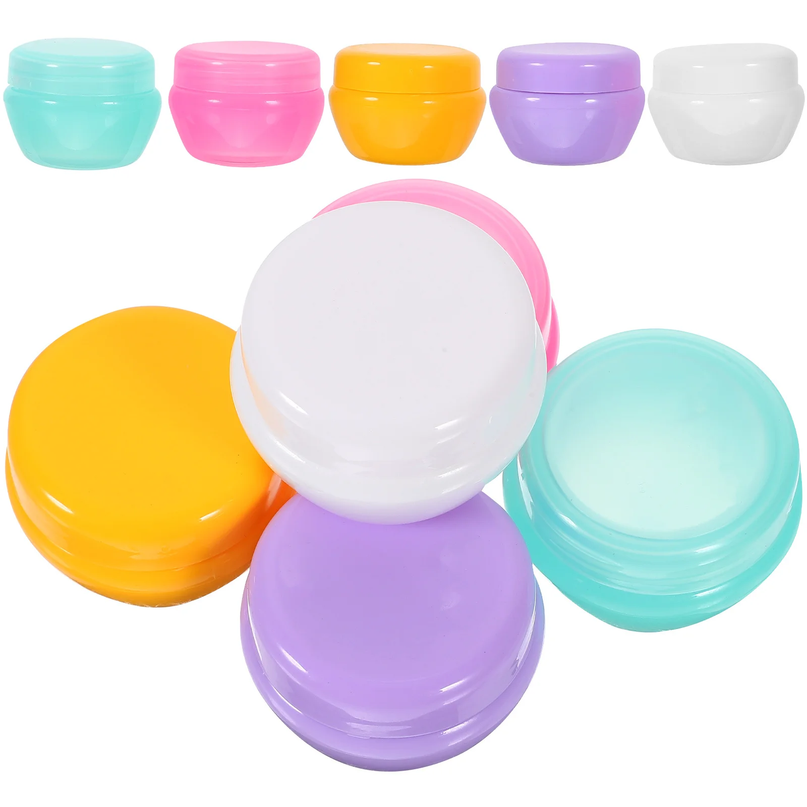 

10Pcs Travel Cream Jars Small Portable Bottles Refillable Leak Proof Makeup Storage Containers Bottles